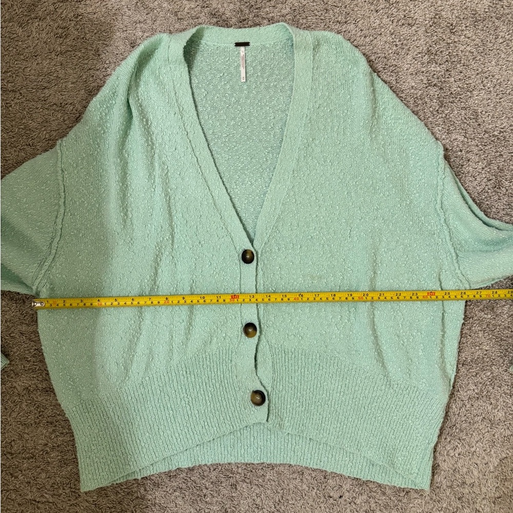 Free People Women’s ‘Found My Friend’ Mint Cardi Size Medium - Picture 9 of 10
